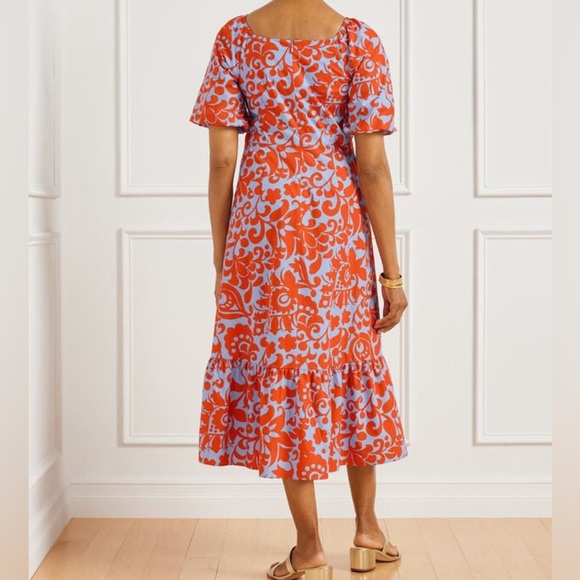 NWT Talbots PUFF SLEEVE POPLIN DRESS - Picture 2 of 5